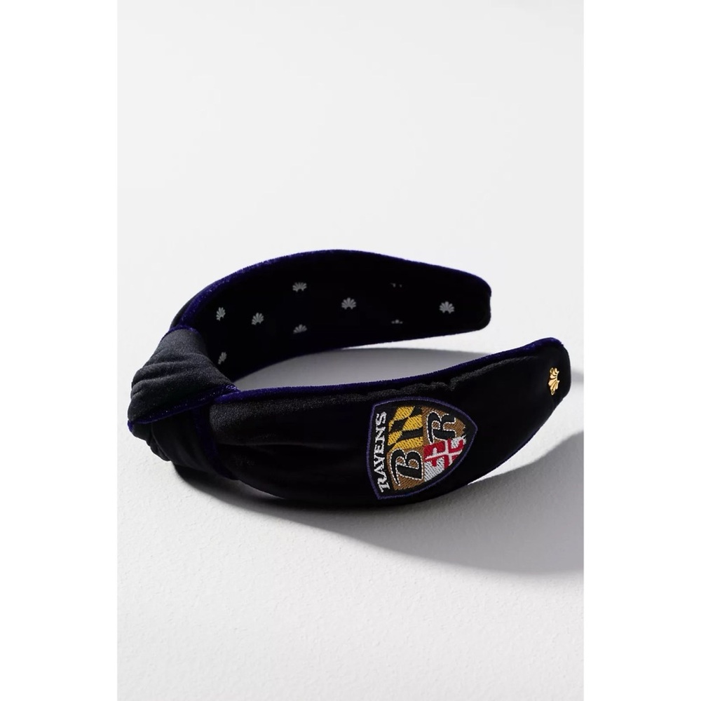 NWT LELE SADOUGHI Velvet Knot Headband- NFL Baltimore Ravens